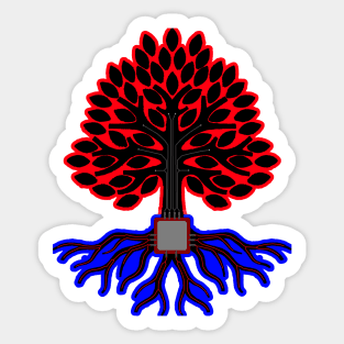 Mechanical Red Electronic Thunder Eating Tree Sticker